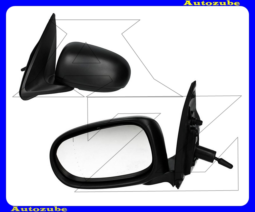 Visszapillantó tükör bal, manuális, aszférikus tükörlappal, fekete borítással Visszapillantó tükör bal, manuális, aszférikus tükörlappal, fekete borítással