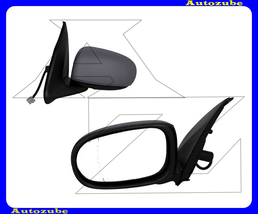 Visszapillantó tükör bal, elektromos, aszférikus tükörlappal, fényezhető borítással Visszapillantó tükör bal, elektromos, aszférikus tükörlappal, fényezhető borítással