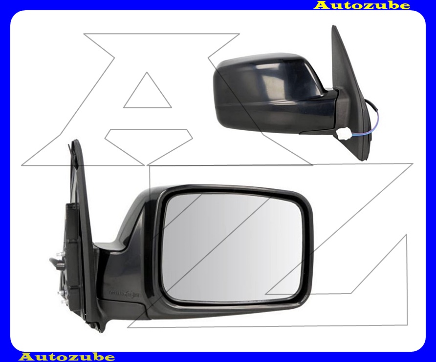 Visszapillantó tükör jobb, elektromos, domború tükörlappal, fekete borítással Visszapillantó tükör jobb, elektromos, domború tükörlappal, fekete borítással