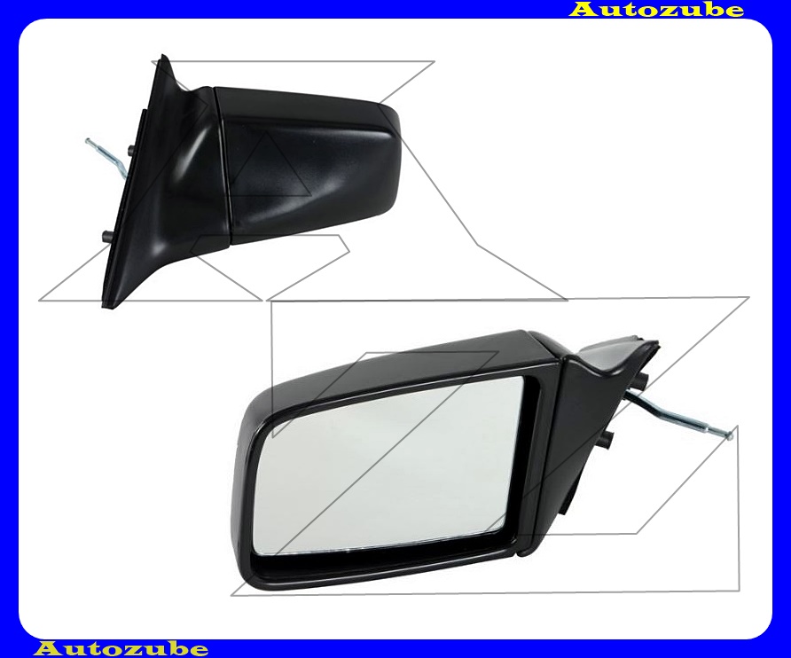 Visszapillantó tükör bal, manuális, sík tükörlappal, fekete borítással Visszapillantó tükör bal, manuális, sík tükörlappal, fekete borítással