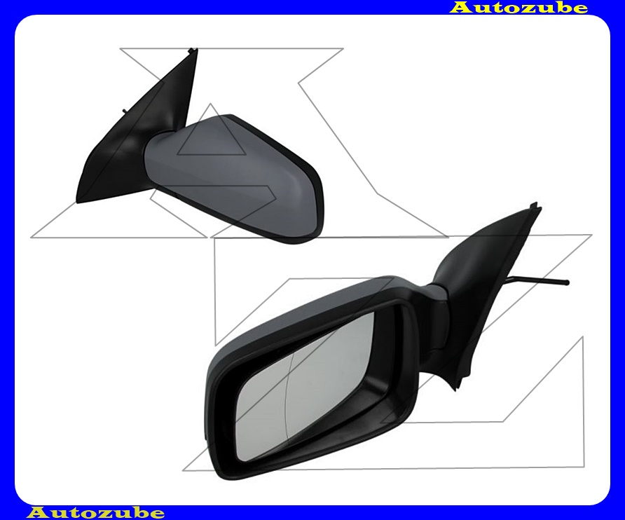 Visszapillantó tükör bal, manuális, aszférikus tükörlappal, fényezhető borítással Visszapillantó tükör bal, manuális, aszférikus tükörlappal, fényezhető borítással