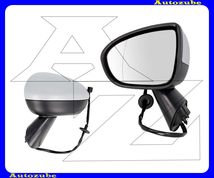 Visszapillantó tükör bal, elektromos, fűthető-aszférikus tükörlappal, részben alapozott borítással Visszapillantó tükör bal, elektromos, fűthető-aszférikus tükörlappal, részben alapozott borítással