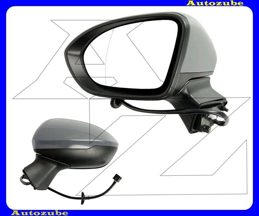 Visszapillantó tükör bal, elektromos, fűthető-aszférikus tükörlappal, fényezhető borítással Visszapillantó tükör bal, elektromos, fűthető-aszférikus tükörlappal, fényezhető borítással