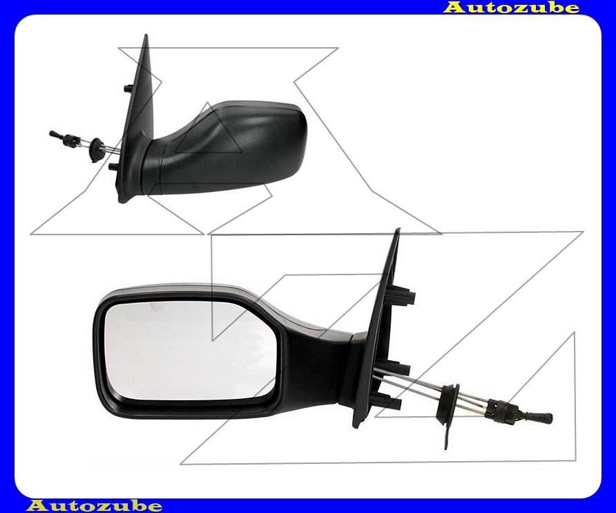 Visszapillantó tükör bal, manuális, tükörlappal, fekete borítással Visszapillantó tükör bal, manuális, tükörlappal, fekete borítással