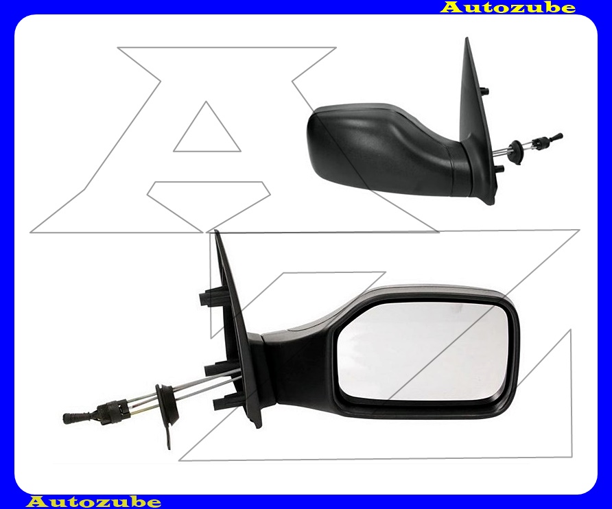Visszapillantó tükör jobb, manuális, domború tükörlappal, fekete borítással Visszapillantó tükör jobb, manuális, domború tükörlappal, fekete borítással