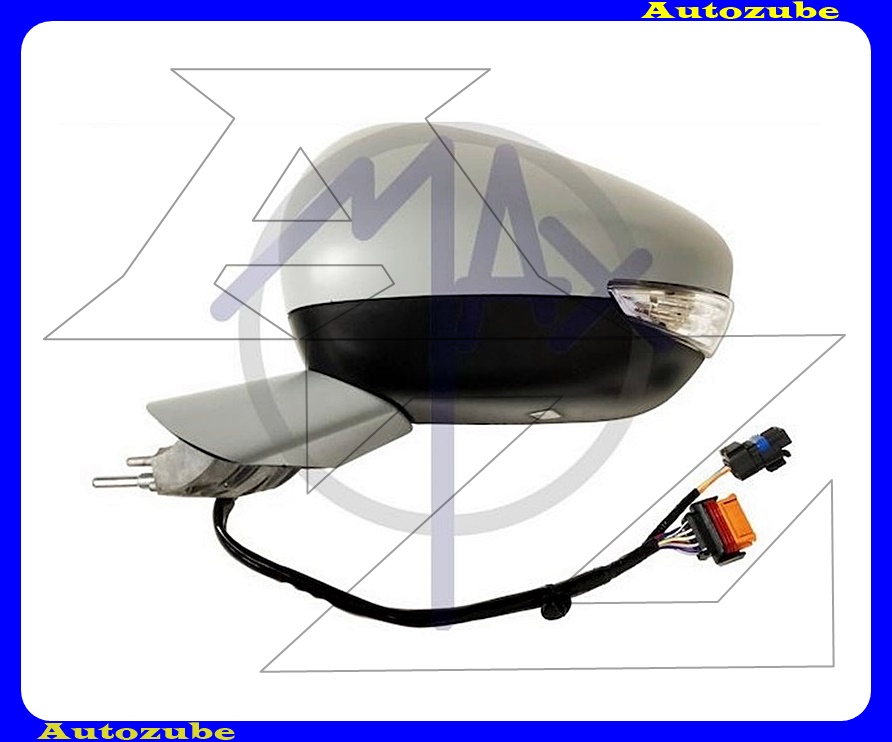 Visszapillantó tükör bal, elektromosan behajló, fűthető-domború tükörlappal, kilépőfénnyel, memóriás, fényezhető borítással, irányjelzővel /14PIN/ Visszapillantó tükör bal, elektromosan behajló, fűthető-domború tükörlappal, kilépőfénnyel, memóriás, fényezhető borítással, irányjelzővel /14PIN/