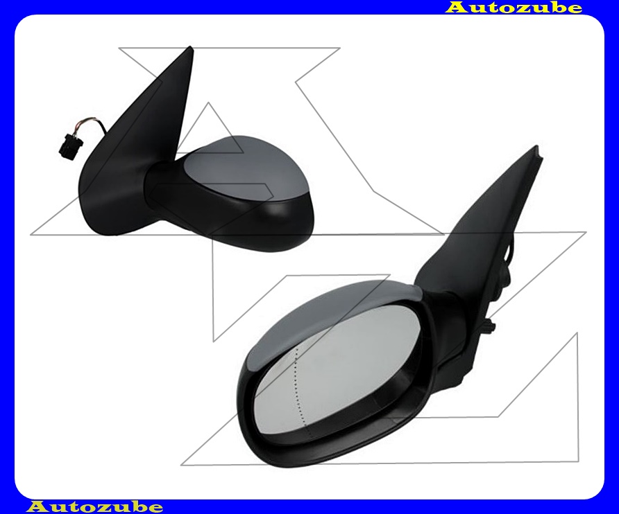 Visszapillantó tükör bal, elektromos, fűthető-aszférikus tükörlappal, fényezhető borítással Visszapillantó tükör bal, elektromos, fűthető-aszférikus tükörlappal, fényezhető borítással