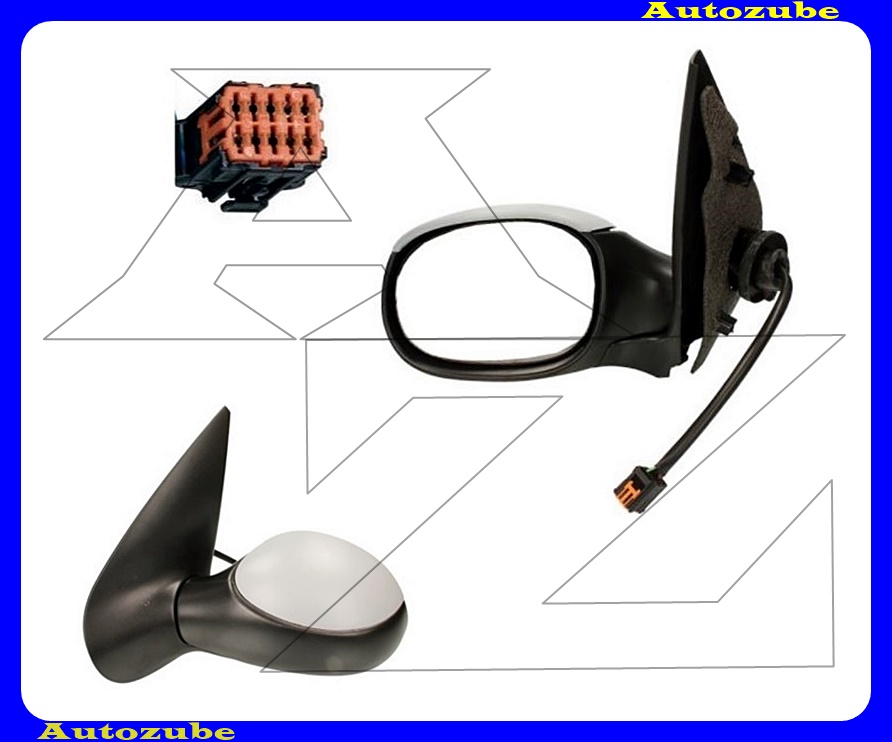 Visszapillantó tükör bal, elektromos, fűthető-aszférikus tükörlappal, fényezhető borítással Visszapillantó tükör bal, elektromos, fűthető-aszférikus tükörlappal, fényezhető borítással