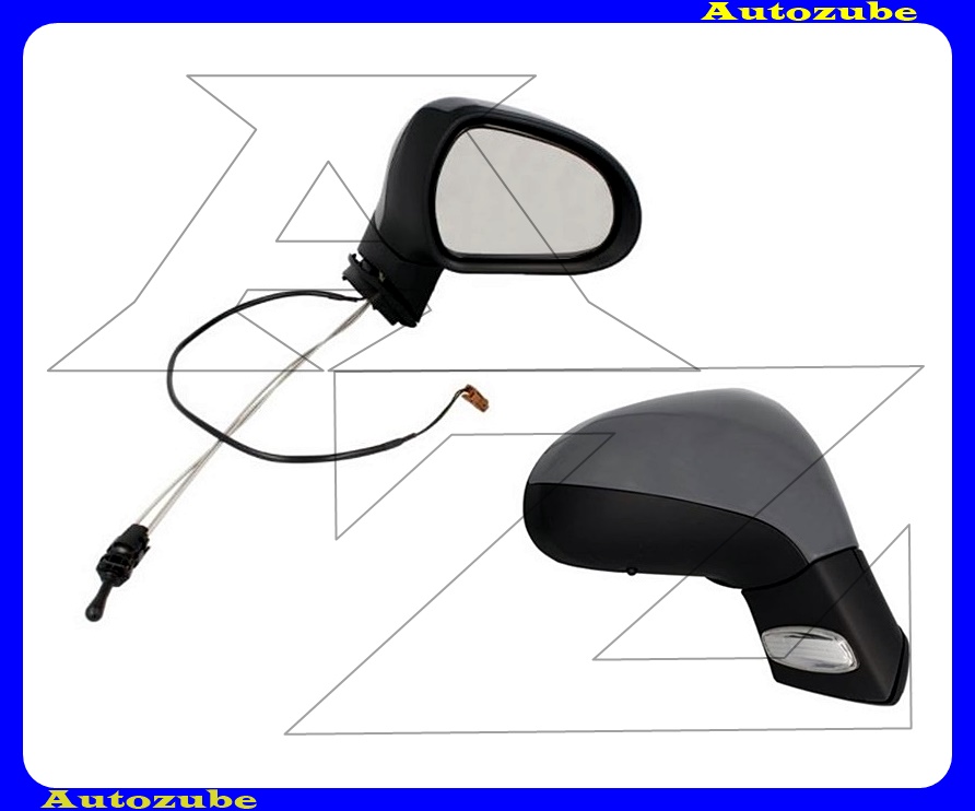 Visszapillantó tükör jobb, manuális, fűthető tükörlappal, hőmérős, fényezhető borítással, irányjelzővel Visszapillantó tükör jobb, manuális, fűthető tükörlappal, hőmérős, fényezhető borítással, irányjelzővel