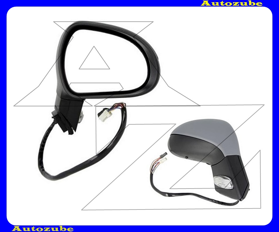 Visszapillantó tükör jobb, elektromosan behajló, fűthető-domború tükörlappal, hőmérős, fényezhető borítással, irányjelzővel Visszapillantó tükör jobb, elektromosan behajló, fűthető-domború tükörlappal, hőmérős, fényezhető borítással, irányjelzővel