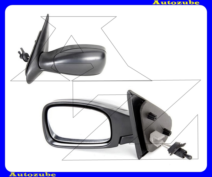 Visszapillantó tükör bal, manuális, domború tükörlappal, fekete borítással Visszapillantó tükör bal, manuális, domború tükörlappal, fekete borítással