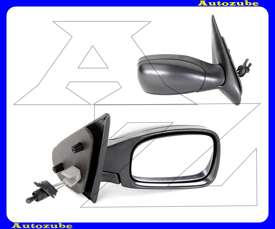 Visszapillantó tükör jobb, manuális, domború tükörlappal, fekete borítással Visszapillantó tükör jobb, manuális, domború tükörlappal, fekete borítással