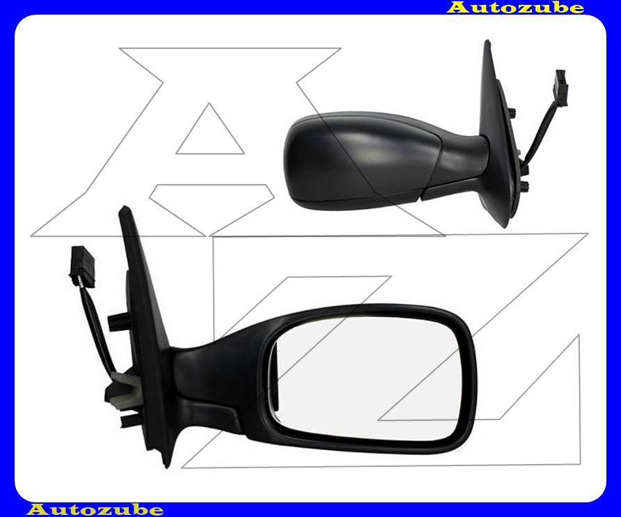 Visszapillantó tükör jobb, elektromos, fűthető-domború tükörlappal, hőmérős, fekete borítással Visszapillantó tükör jobb, elektromos, fűthető-domború tükörlappal, hőmérős, fekete borítással