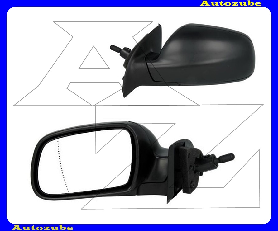 Visszapillantó tükör bal, manuális, aszférikus tükörlappal, fekete borítással Visszapillantó tükör bal, manuális, aszférikus tükörlappal, fekete borítással