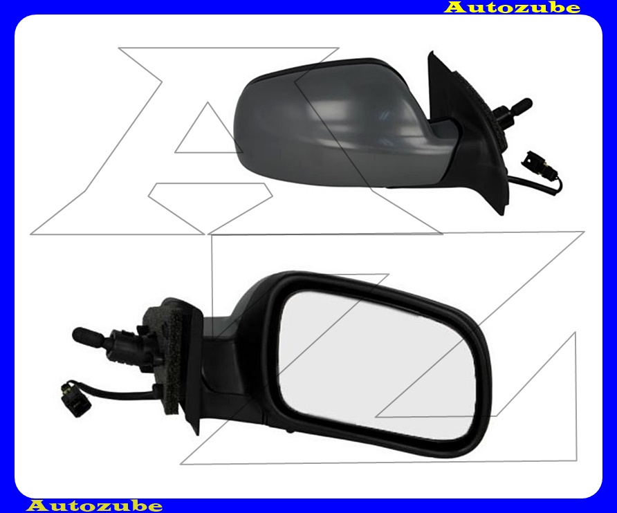 Visszapillantó tükör jobb, manuális, domború tükörlappal, hőmérős, fényezhető borítással Visszapillantó tükör jobb, manuális, domború tükörlappal, hőmérős, fényezhető borítással