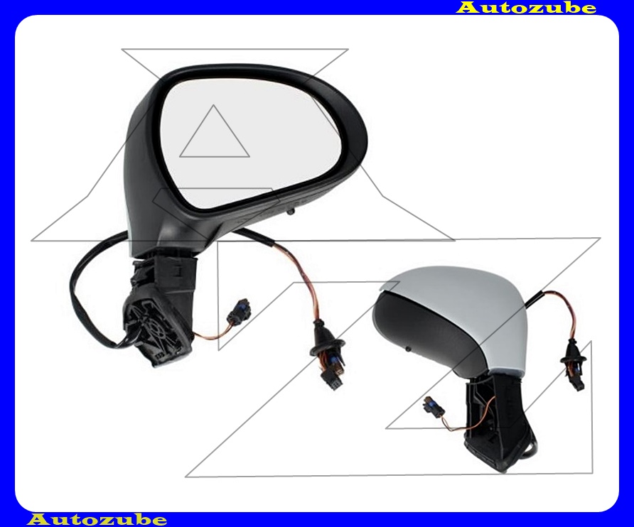 Visszapillantó tükör jobb, elektromos, fűthető-domború tükörlappal, hőmérős, fényezhető borítással, irányjelzővel Visszapillantó tükör jobb, elektromos, fűthető-domború tükörlappal, hőmérős, fényezhető borítással, irányjelzővel