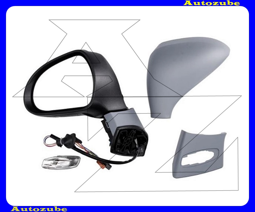 Visszapillantó tükör bal, elektromosan behajló, fűthető-domború tükörlappal, fényezhető borítással, irányjelzővel Visszapillantó tükör bal, elektromosan behajló, fűthető-domború tükörlappal, fényezhető borítással, irányjelzővel