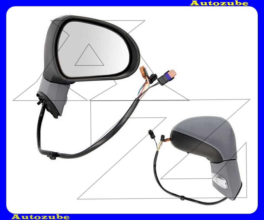 Visszapillantó tükör jobb, elektromosan behajló, fűthető-domború tükörlappal, hőmérős, fényezhető borítással, irányjelzővel Visszapillantó tükör jobb, elektromosan behajló, fűthető-domború tükörlappal, hőmérős, fényezhető borítással, irányjelzővel