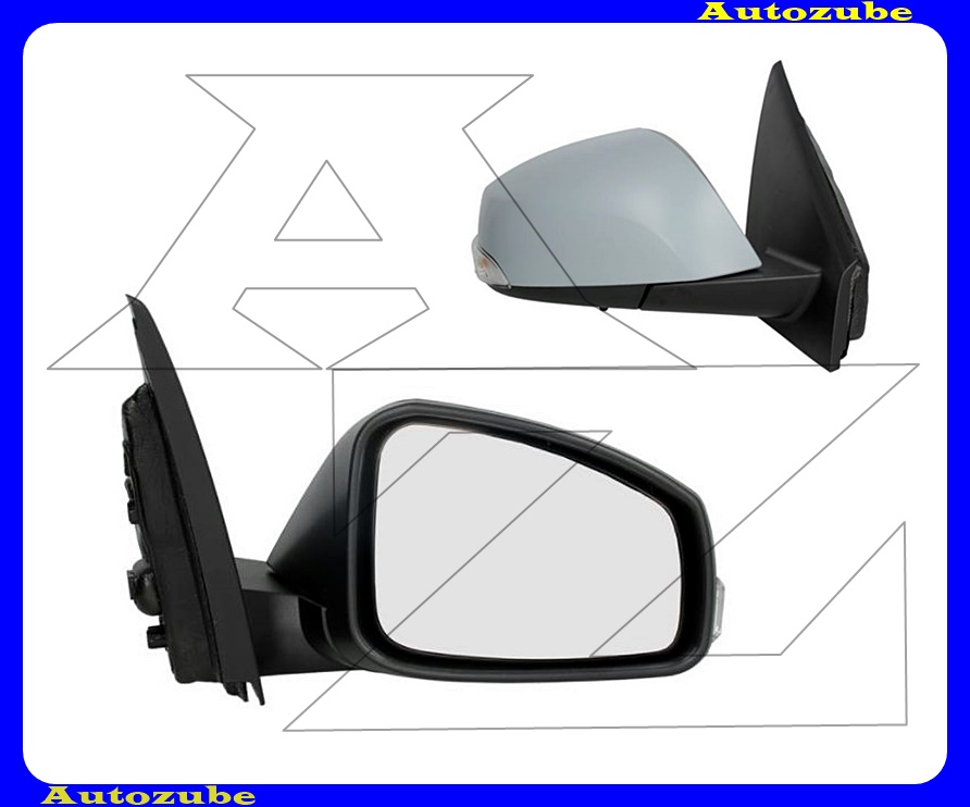 Visszapillantó tükör jobb, elektromos, fűthető-domború tükörlappal, fényezhető borítással, irányjelzővel Visszapillantó tükör jobb, elektromos, fűthető-domború tükörlappal, fényezhető borítással, irányjelzővel