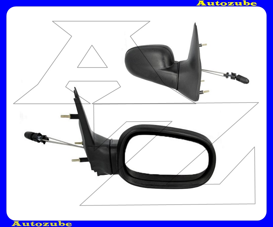 Visszapillantó tükör jobb, manuális, domború tükörlappal, fekete borítással Visszapillantó tükör jobb, manuális, domború tükörlappal, fekete borítással