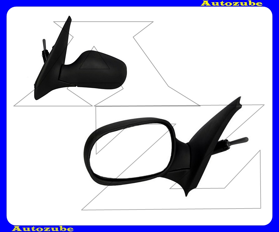 Visszapillantó tükör bal, manuális, aszférikus tükörlappal, fekete borítással Visszapillantó tükör bal, manuális, aszférikus tükörlappal, fekete borítással