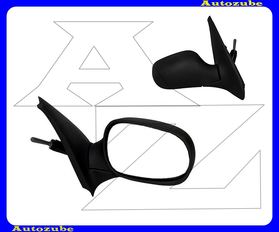 Visszapillantó tükör jobb, manuális, domború tükörlappal, fekete borítással Visszapillantó tükör jobb, manuális, domború tükörlappal, fekete borítással