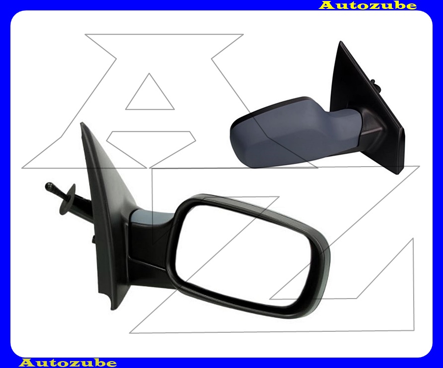 Visszapillantó tükör jobb, manuális, domború tükörlappal, hőmérős, alapozott borítással Visszapillantó tükör jobb, manuális, domború tükörlappal, hőmérős, alapozott borítással