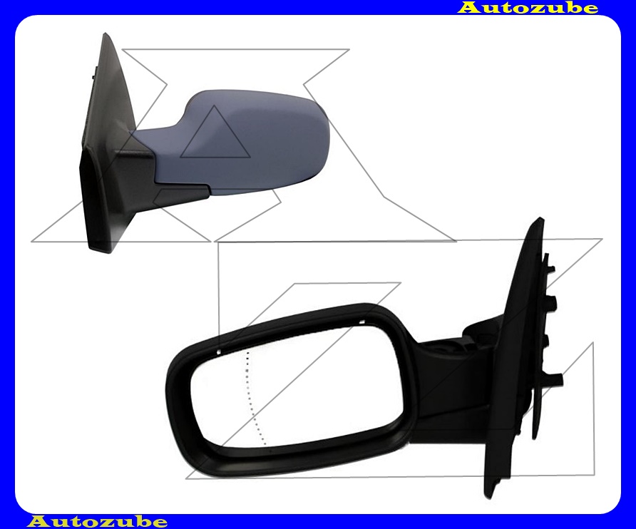 Visszapillantó tükör bal, elektromos, fűthető-aszférikus tükörlappal, alapozott borítással Visszapillantó tükör bal, elektromos, fűthető-aszférikus tükörlappal, alapozott borítással