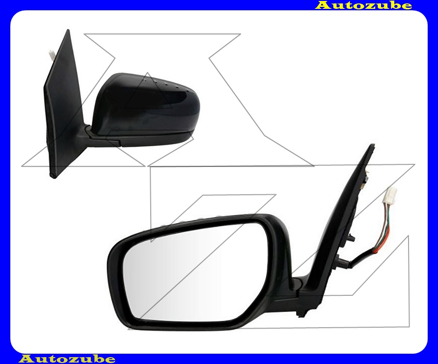 Visszapillantó tükör bal, elektromosan behajló, fűthető-domború tükörlappal, fényezhető borítással Visszapillantó tükör bal, elektromosan behajló, fűthető-domború tükörlappal, fényezhető borítással