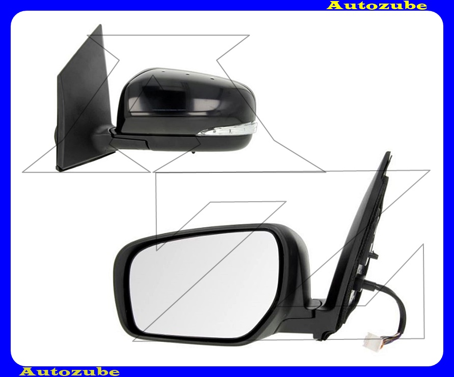 Visszapillantó tükör bal, elektromosan behajló, fűthető-aszférikus tükörlappal, hőmérős, fényezhető borítással, irányjelzővel Visszapillantó tükör bal, elektromosan behajló, fűthető-aszférikus tükörlappal, hőmérős, fényezhető borítással, irányjelzővel