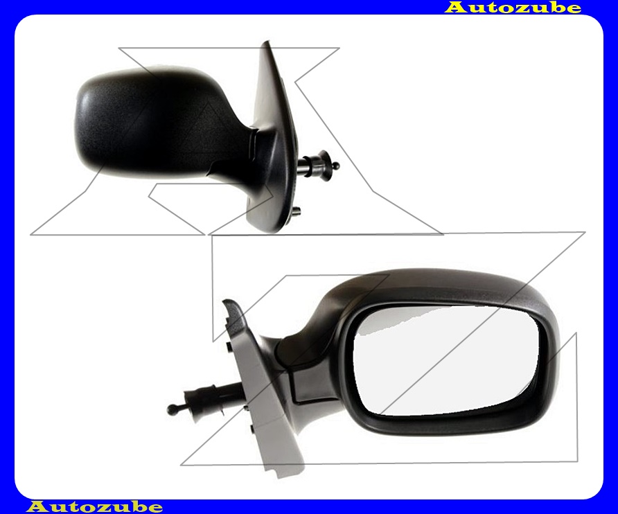 Visszapillantó tükör jobb, manuális, aszférikus tükörlappal, fekete borítással Visszapillantó tükör jobb, manuális, aszférikus tükörlappal, fekete borítással