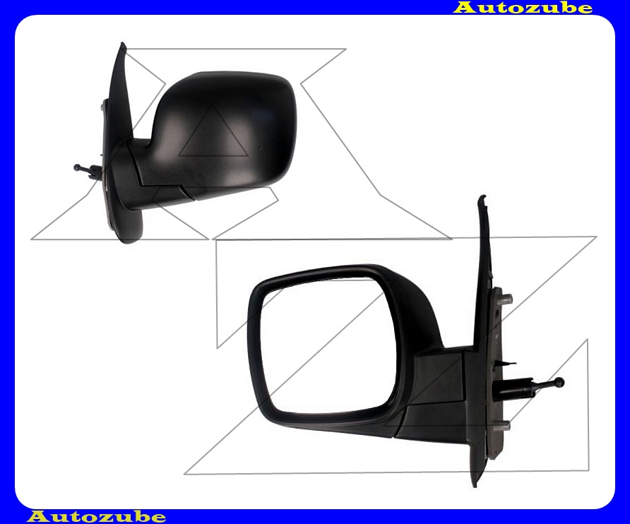 Visszapillantó tükör bal, manuális, tükörlappal, fekete borítással Visszapillantó tükör bal, manuális, tükörlappal, fekete borítással