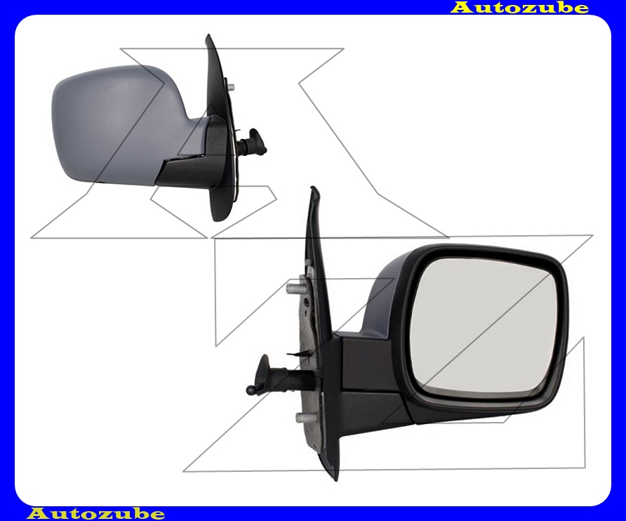 Visszapillantó tükör jobb, manuális, domború tükörlappal, fényezhető borítással Visszapillantó tükör jobb, manuális, domború tükörlappal, fényezhető borítással