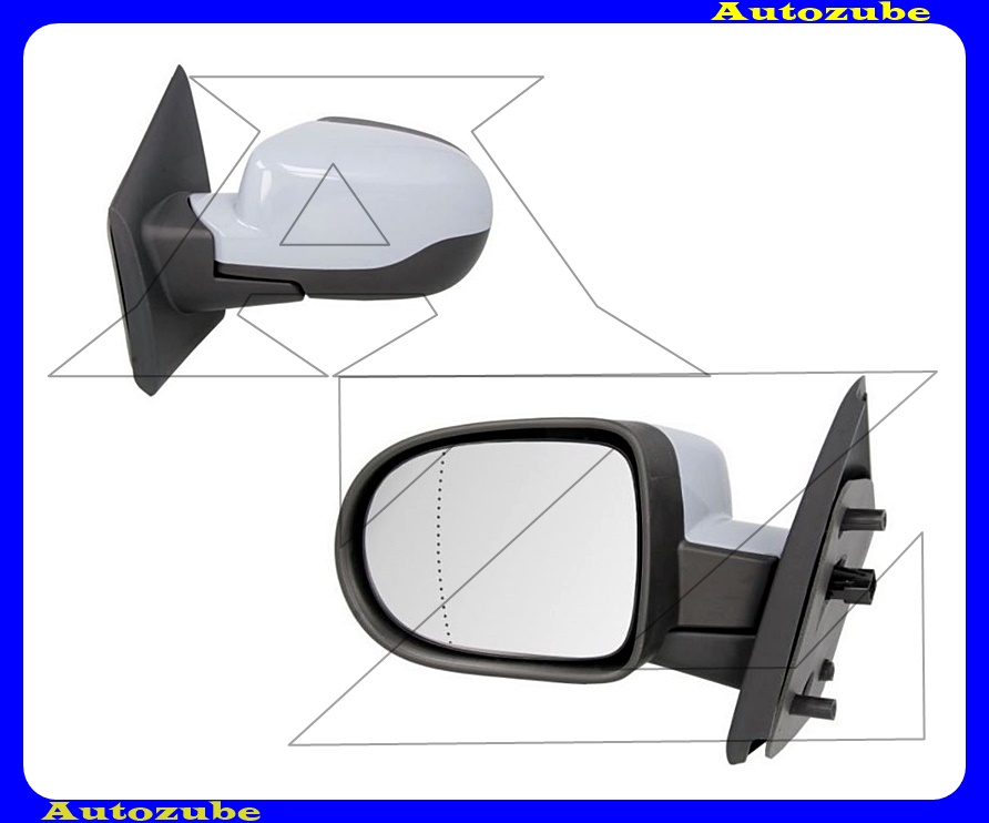 Visszapillantó tükör bal, elektromos, fűthető-aszférikus tükörlappal, fényezhető borítással Visszapillantó tükör bal, elektromos, fűthető-aszférikus tükörlappal, fényezhető borítással