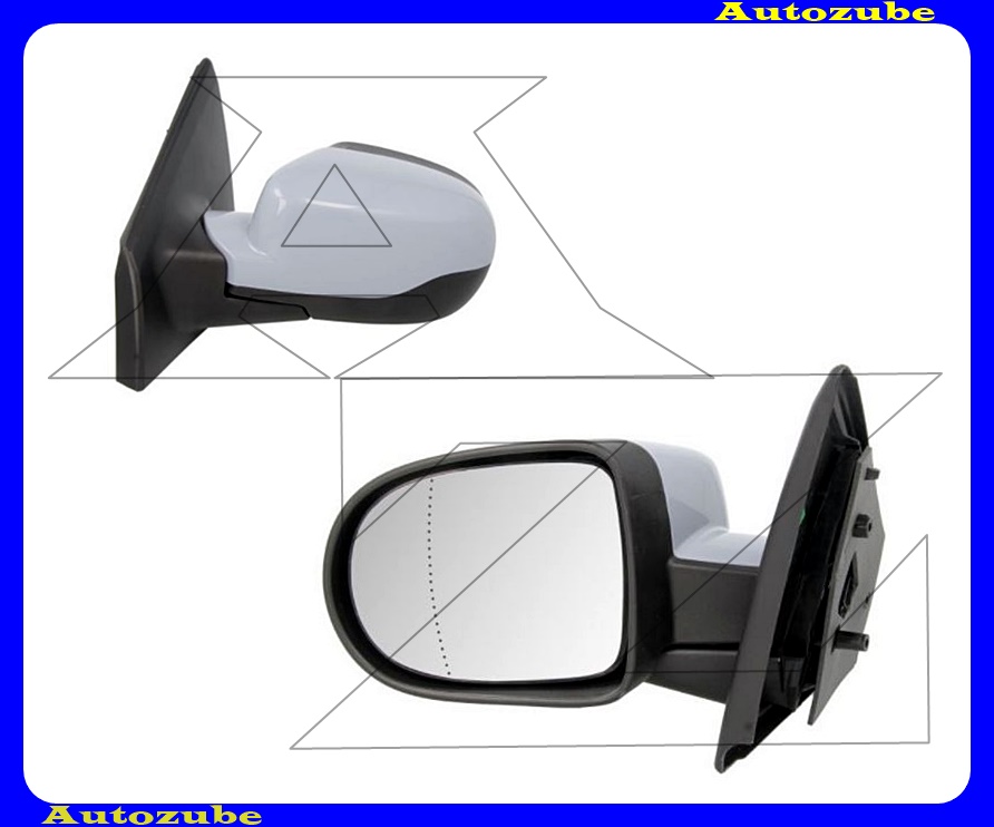 Visszapillantó tükör bal, elektromos, fűthető-aszférikus tükörlappal, fényezhető borítással Visszapillantó tükör bal, elektromos, fűthető-aszférikus tükörlappal, fényezhető borítással