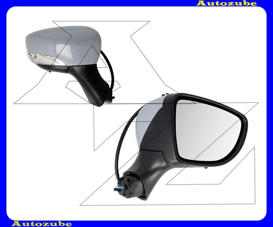 Visszapillantó tükör jobb, elektromos, fűthető-domború tükörlappal, hőmérős, fényezhető borítással, irányjelzővel Visszapillantó tükör jobb, elektromos, fűthető-domború tükörlappal, hőmérős, fényezhető borítással, irányjelzővel