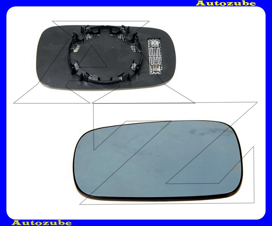 Visszapillantó tükörlap jobb, fűthető-domború-kék (tartólappal) Visszapillantó tükörlap jobb, fűthető-domború-kék (tartólappal)