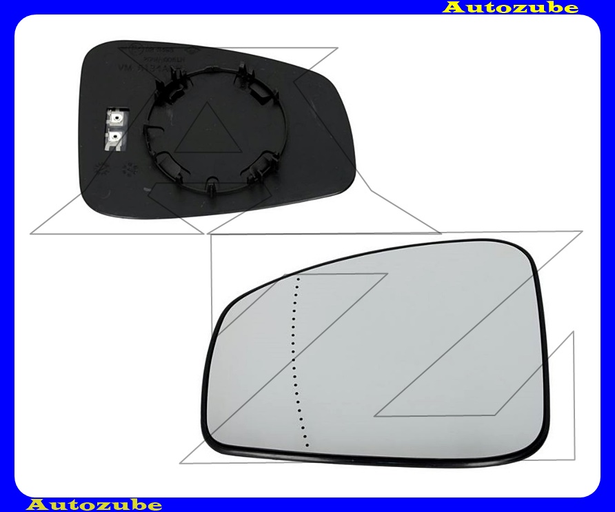 Visszapillantó tükörlap bal, fűthető-aszférikus (tartólappal) Visszapillantó tükörlap bal, fűthető-aszférikus (tartólappal)