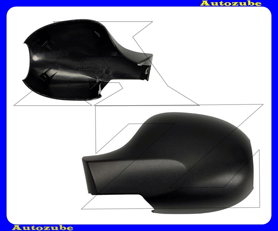 Visszapillantó tükörborítás bal, fekete Visszapillantó tükörborítás bal, fekete