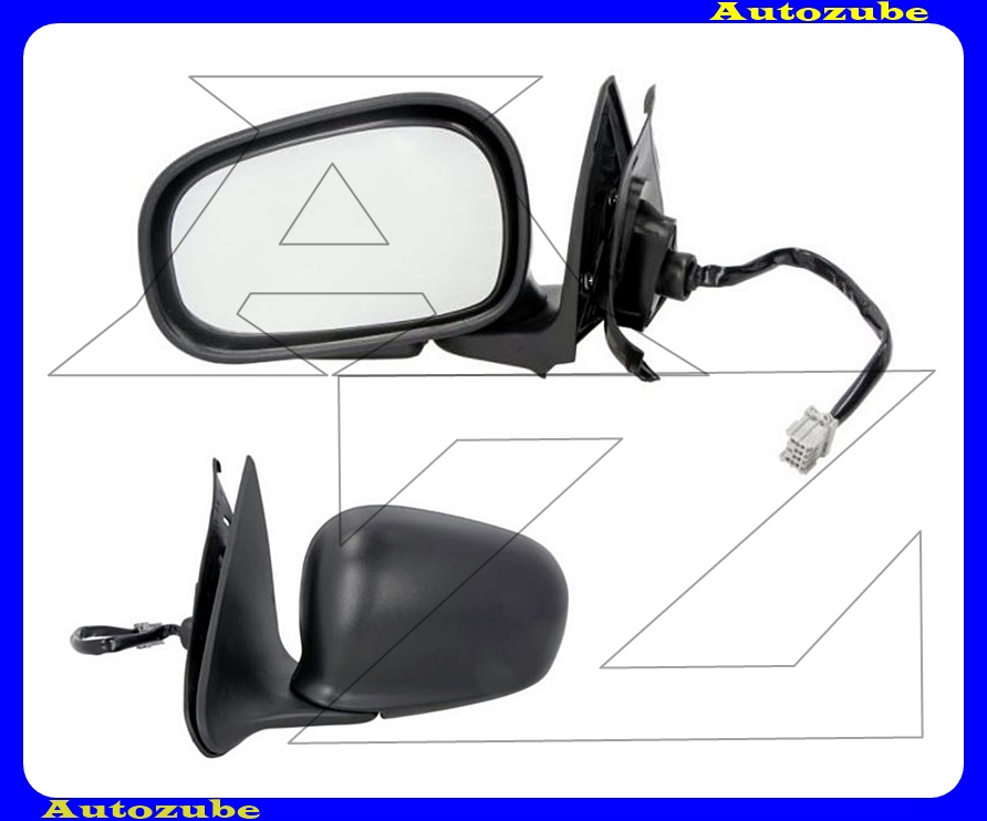 Visszapillantó tükör bal, elektromos, fűthető-domború tükörlappal, fekete borítással Visszapillantó tükör bal, elektromos, fűthető-domború tükörlappal, fekete borítással