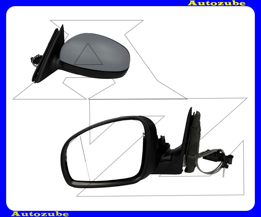 Visszapillantó tükör bal, manuális, aszférikus tükörlappal, fényezhető borítással Visszapillantó tükör bal, manuális, aszférikus tükörlappal, fényezhető borítással