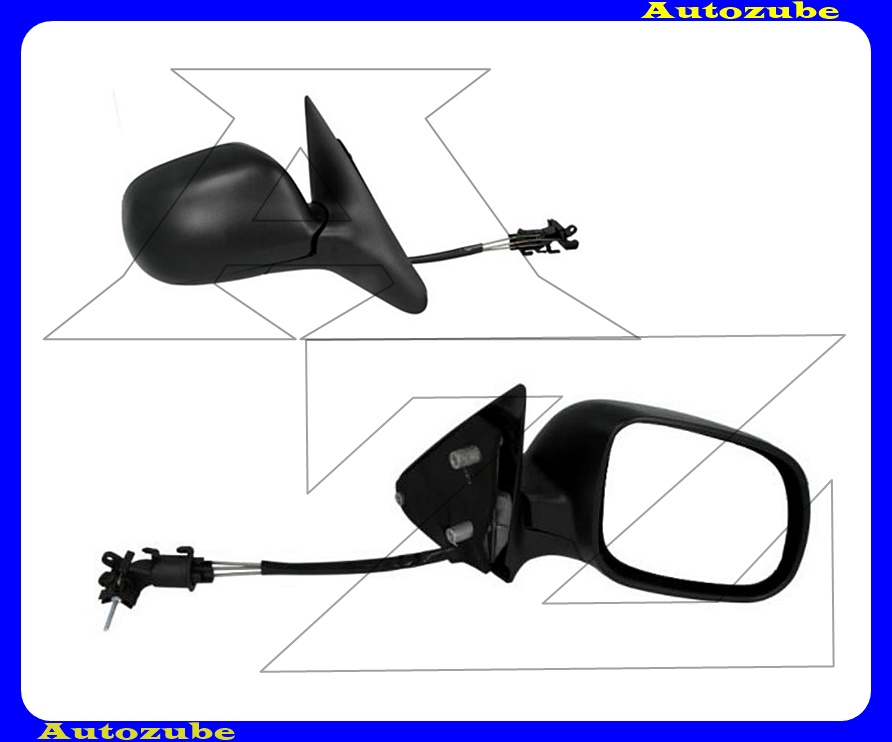 Visszapillantó tükör jobb, manuális, domború tükörlappal, fekete borítással Visszapillantó tükör jobb, manuális, domború tükörlappal, fekete borítással