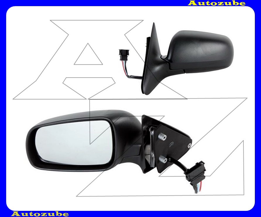 Visszapillantó tükör bal, elektromos, fűthető-aszférikus tükörlappal, fekete borítással Visszapillantó tükör bal, elektromos, fűthető-aszférikus tükörlappal, fekete borítással