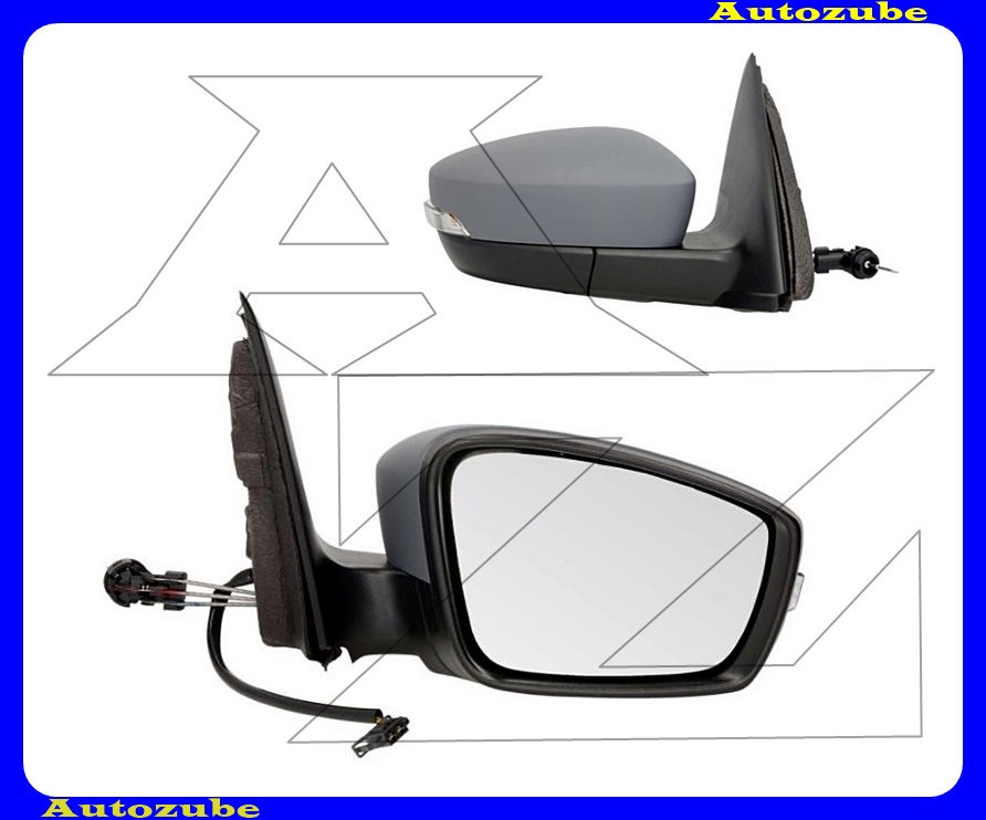 Visszapillantó tükör jobb, manuális, domború tükörlappal, fényezhető borítással, irányjelzővel Visszapillantó tükör jobb, manuális, domború tükörlappal, fényezhető borítással, irányjelzővel