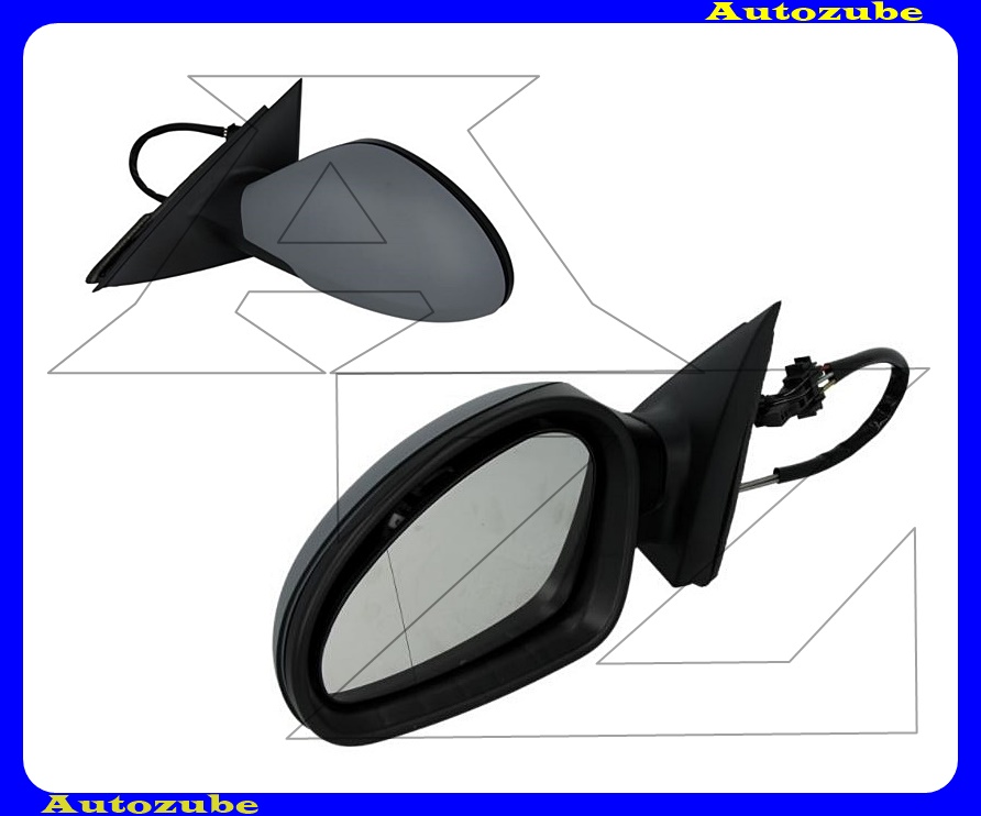 Visszapillantó tükör bal, manuális, aszférikus tükörlappal, fényezhető borítással Visszapillantó tükör bal, manuális, aszférikus tükörlappal, fényezhető borítással