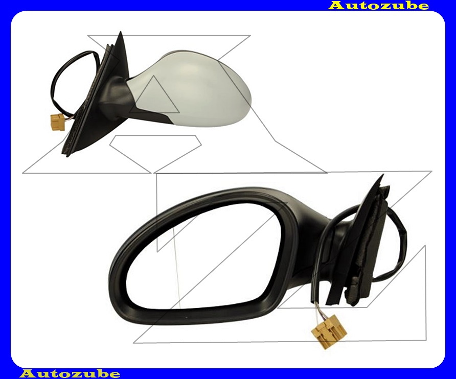 Visszapillantó tükör bal, elektromos, fűthető-aszférikus tükörlappal, fényezhető borítással Visszapillantó tükör bal, elektromos, fűthető-aszférikus tükörlappal, fényezhető borítással