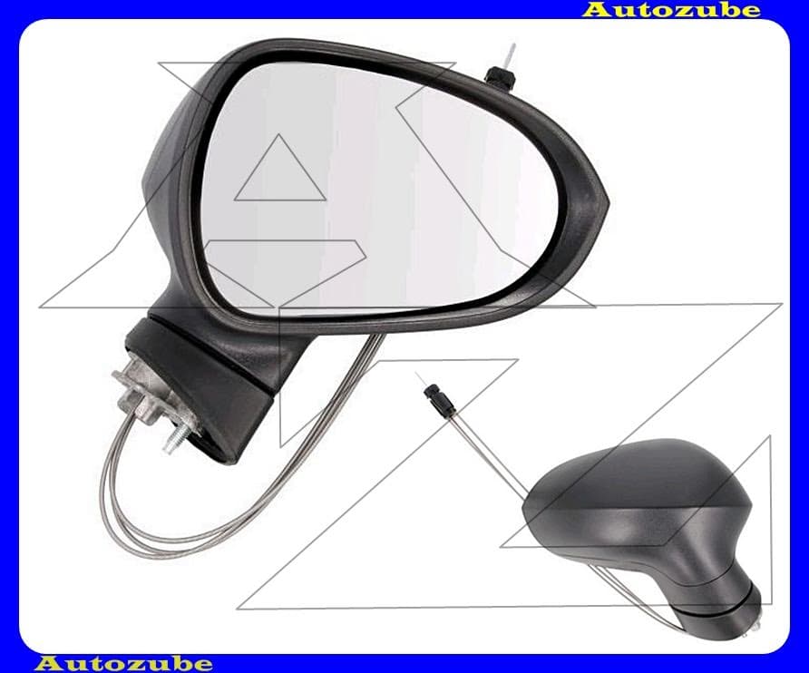 Visszapillantó tükör jobb, manuális, domború tükörlappal, fekete borítással Visszapillantó tükör jobb, manuális, domború tükörlappal, fekete borítással