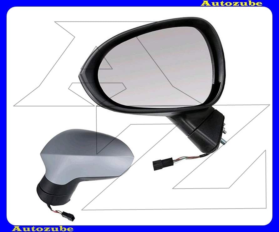 Visszapillantó tükör bal, elektromos, fűthető-domború tükörlappal, fényezhető borítással Visszapillantó tükör bal, elektromos, fűthető-domború tükörlappal, fényezhető borítással