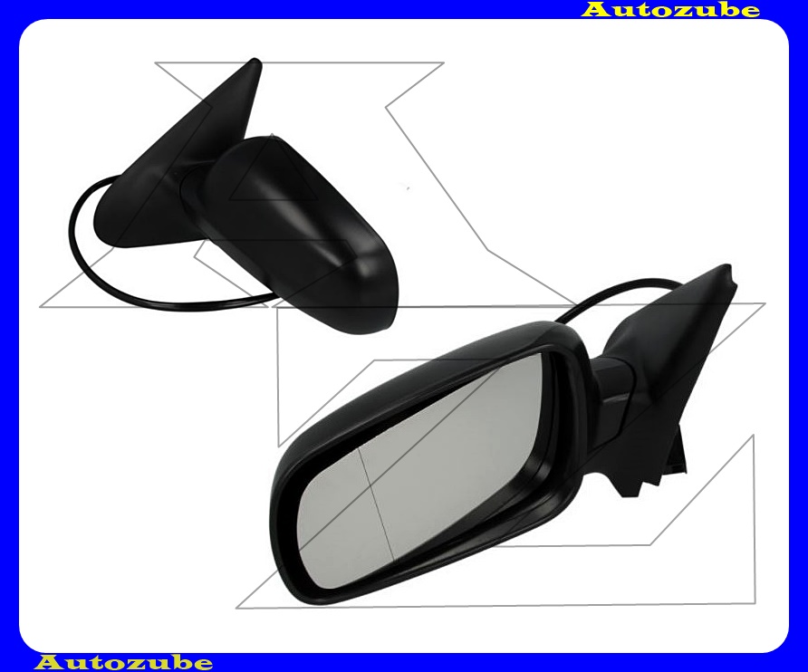 Visszapillantó tükör bal, elektromos, fűthető-aszférikus tükörlappal, fekete borítással Visszapillantó tükör bal, elektromos, fűthető-aszférikus tükörlappal, fekete borítással