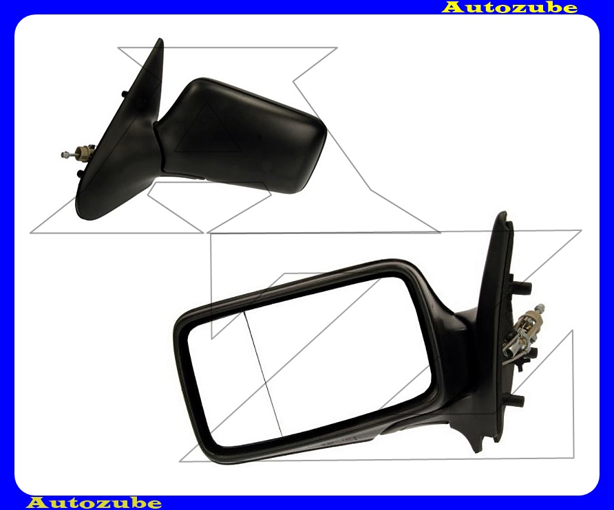 Visszapillantó tükör bal, manuális, aszférikus tükörlappal, fekete borítással Visszapillantó tükör bal, manuális, aszférikus tükörlappal, fekete borítással